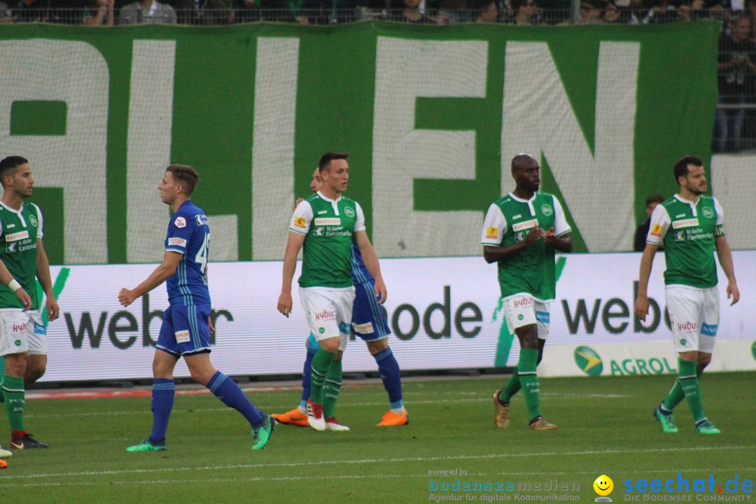 Fussball: FC ST.GALLEN 1879 vs FC LUZERN, St. Gallen - Schweiz, 09.05.2018