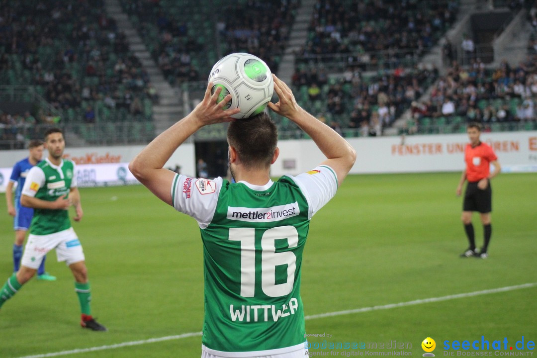 Fussball: FC ST.GALLEN 1879 vs FC LUZERN, St. Gallen - Schweiz, 09.05.2018
