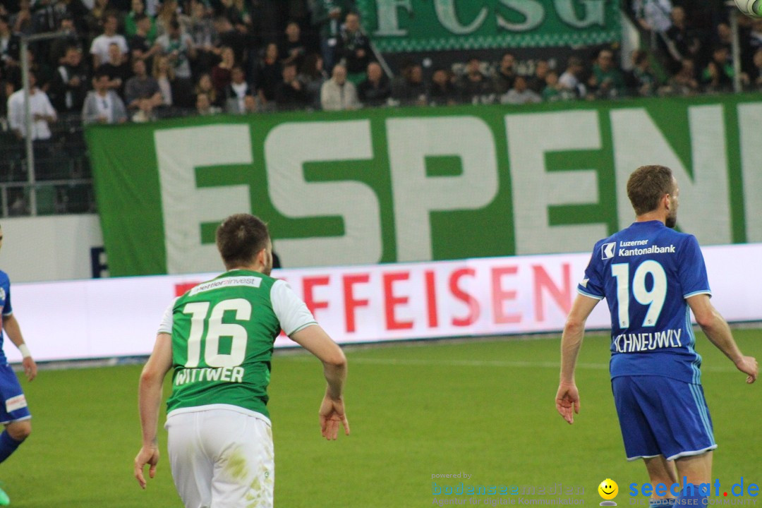 Fussball: FC ST.GALLEN 1879 vs FC LUZERN, St. Gallen - Schweiz, 09.05.2018