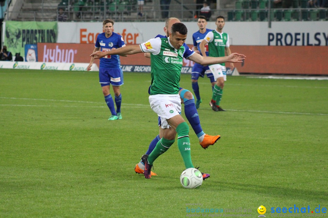 Fussball: FC ST.GALLEN 1879 vs FC LUZERN, St. Gallen - Schweiz, 09.05.2018