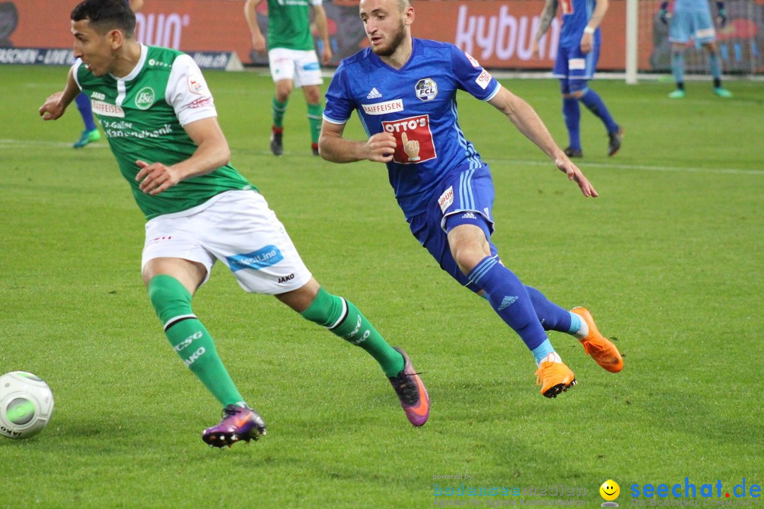 Fussball: FC ST.GALLEN 1879 vs FC LUZERN, St. Gallen - Schweiz, 09.05.2018