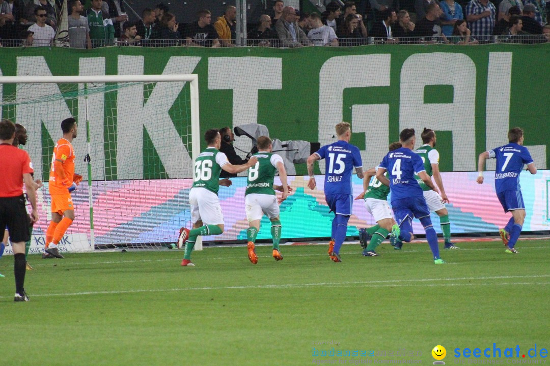 Fussball: FC ST.GALLEN 1879 vs FC LUZERN, St. Gallen - Schweiz, 09.05.2018