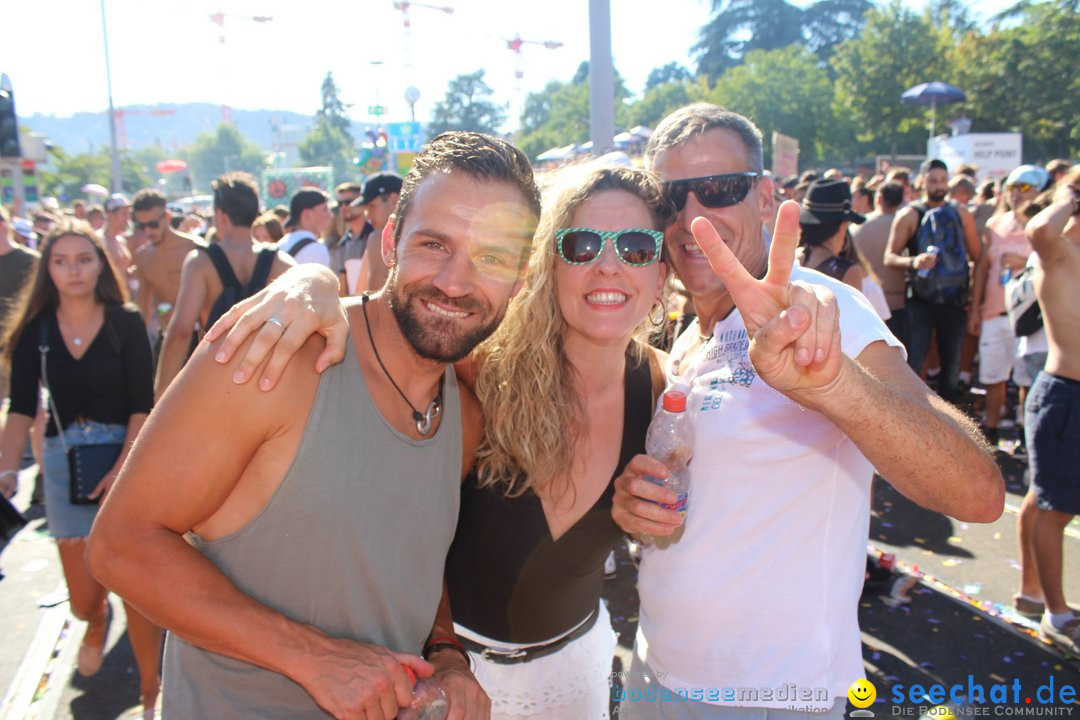 Streetparade 2018 - Culture of tolerance: Zuerich, 11.08.2018