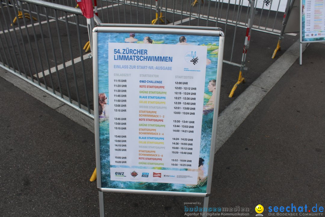 54. Zuercher Limmatschwimmen: Zuerich - Schweiz, 18.08.2018