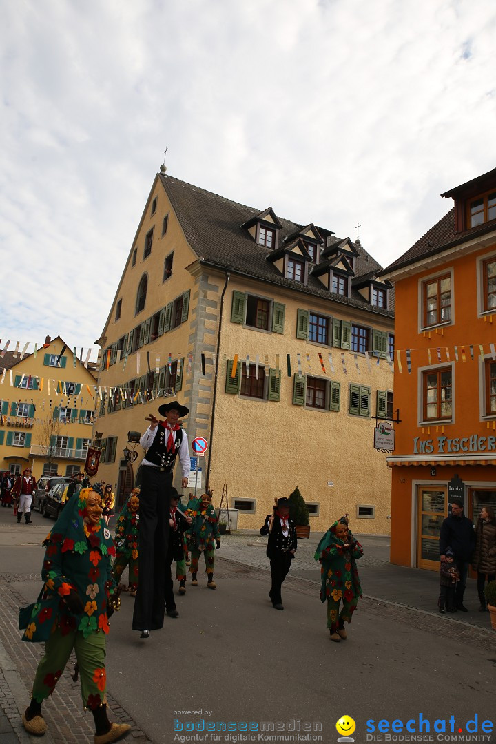 Fasnetsumzug mit Narrenbaumstellen: Meersburg am Bodensee, 24.02.2019