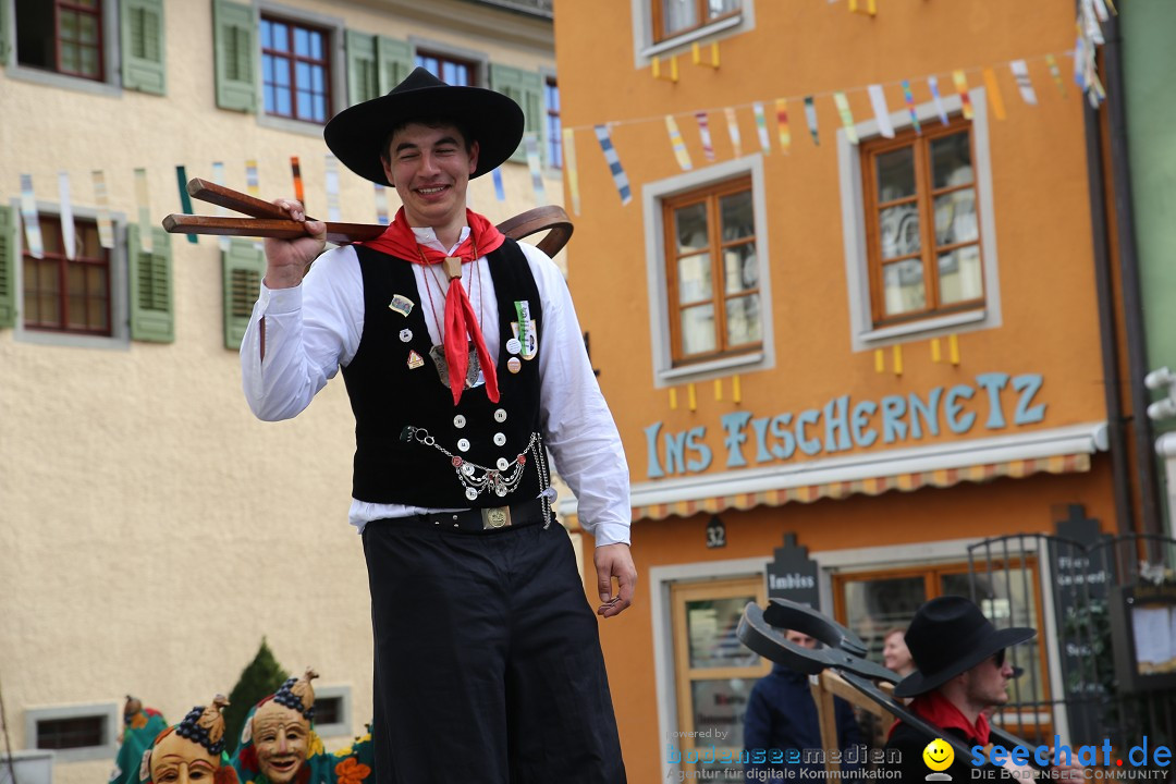 Fasnetsumzug mit Narrenbaumstellen: Meersburg am Bodensee, 24.02.2019