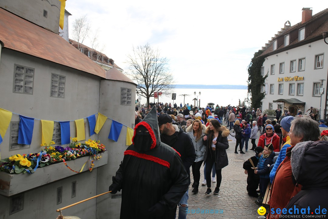 Fasnetsumzug mit Narrenbaumstellen: Meersburg am Bodensee, 24.02.2019