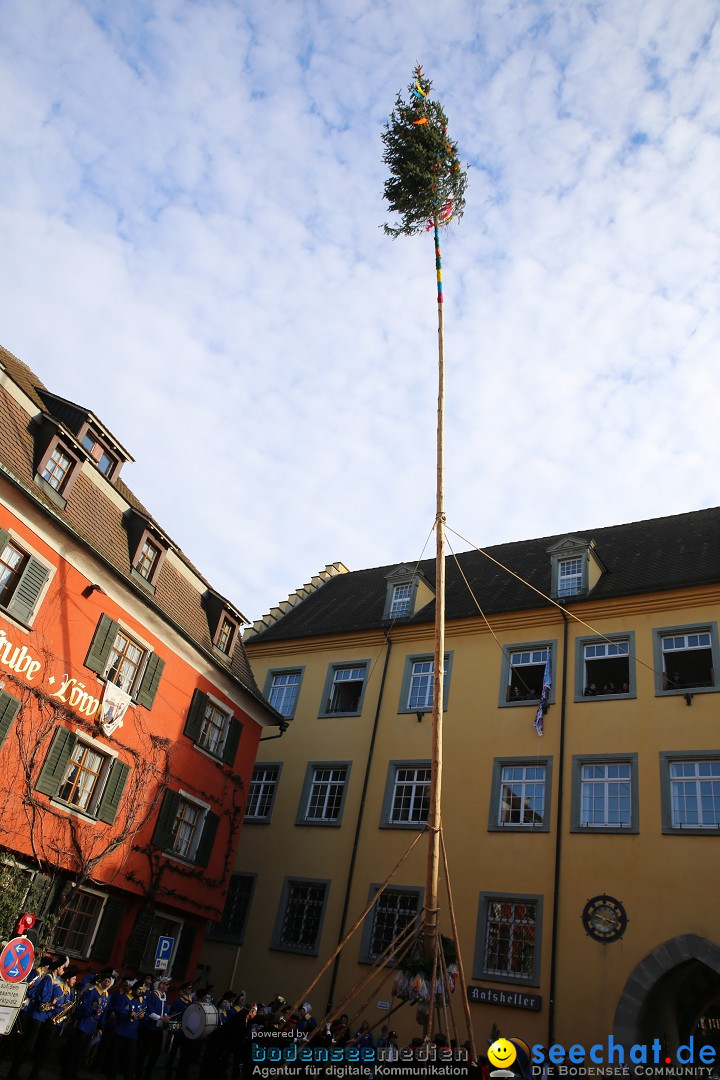 Fasnetsumzug mit Narrenbaumstellen: Meersburg am Bodensee, 24.02.2019