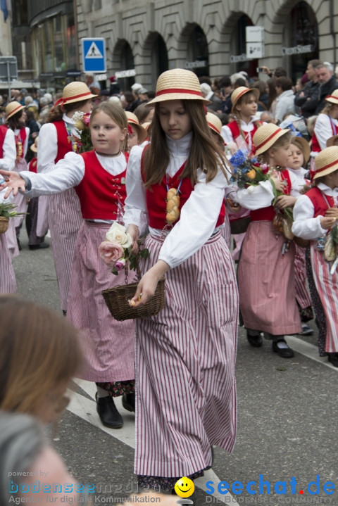 Sechselaeuten Kinderumzug - Fruehlingsfest: Zuerich, 08.04.2019