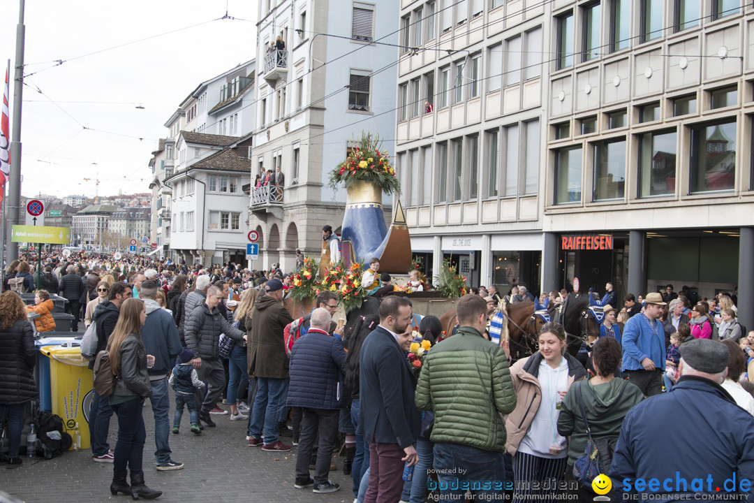 Sechselaeuten Kinderumzug - Fruehlingsfest: Zuerich, 08.04.2019