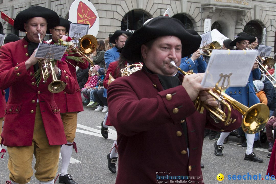 Sechselaeuten Kinderumzug - Fruehlingsfest: Zuerich, 08.04.2019