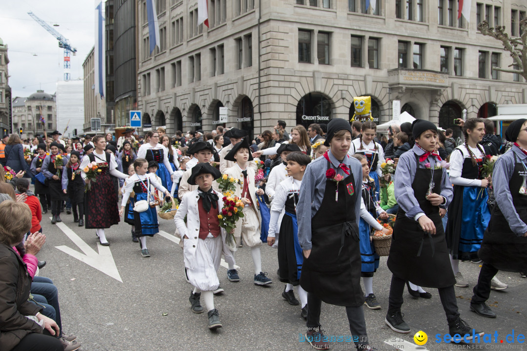 Sechselaeuten Kinderumzug - Fruehlingsfest: Zuerich, 08.04.2019