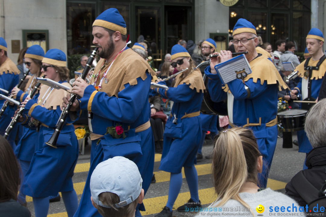 Sechselaeuten Kinderumzug - Fruehlingsfest: Zuerich, 08.04.2019