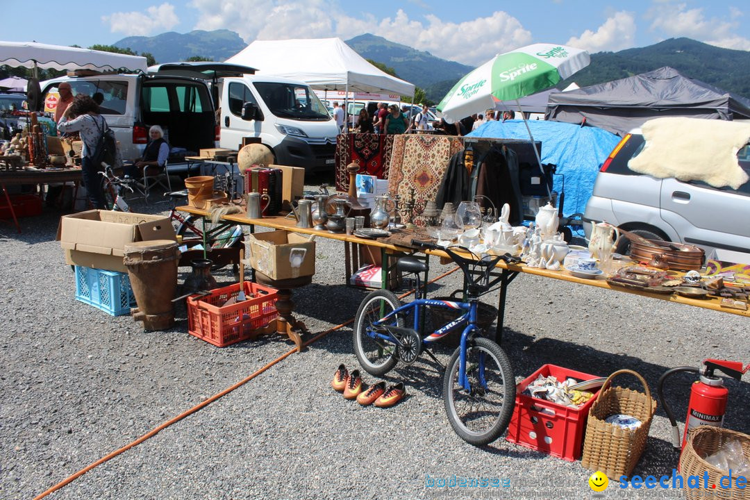 Flohmarkt in Altstaetten SG: Schweiz am Bodensee, 14.07.2019