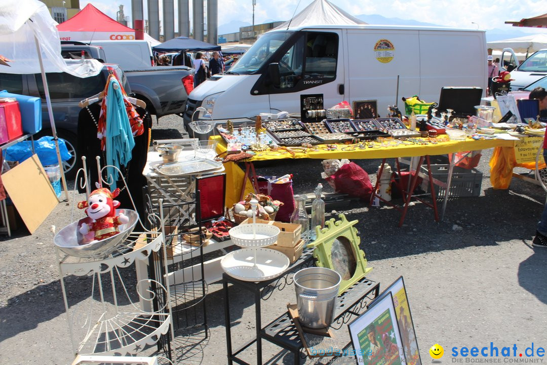 Flohmarkt in Altstaetten SG: Schweiz am Bodensee, 14.07.2019