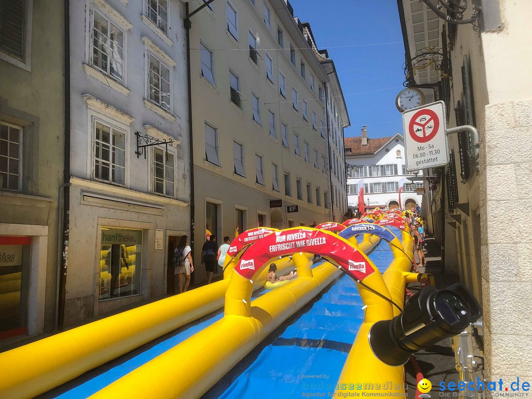 Slide my City - Wasserrutsche: Solothurn in der Schweiz, 18.08.2019