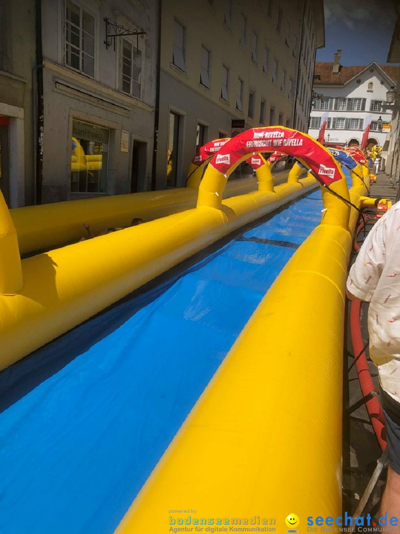 Slide my City - Wasserrutsche: Solothurn in der Schweiz, 18.08.2019