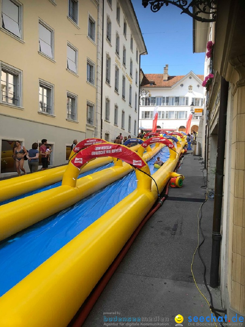 Slide my City - Wasserrutsche: Solothurn in der Schweiz, 18.08.2019