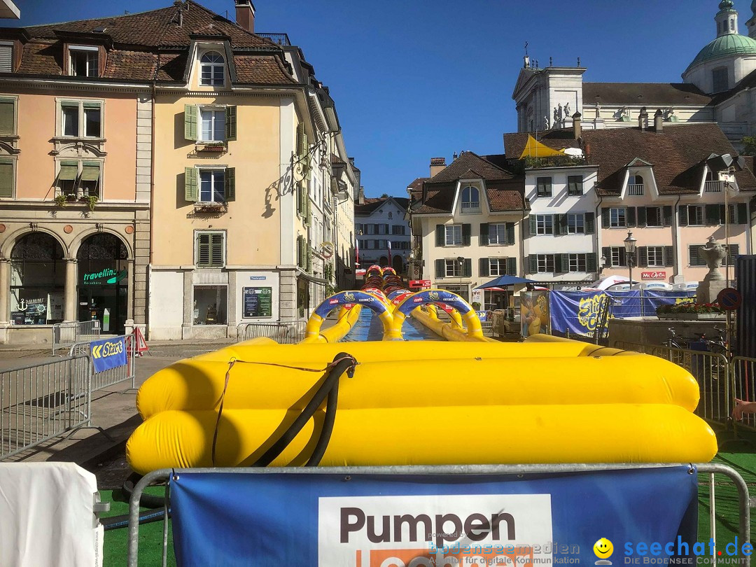 Slide my City - Wasserrutsche: Solothurn in der Schweiz, 18.08.2019