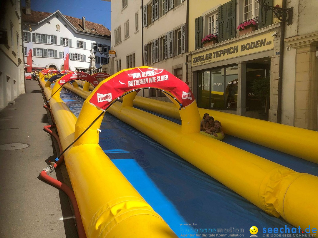 Slide my City - Wasserrutsche: Solothurn in der Schweiz, 18.08.2019