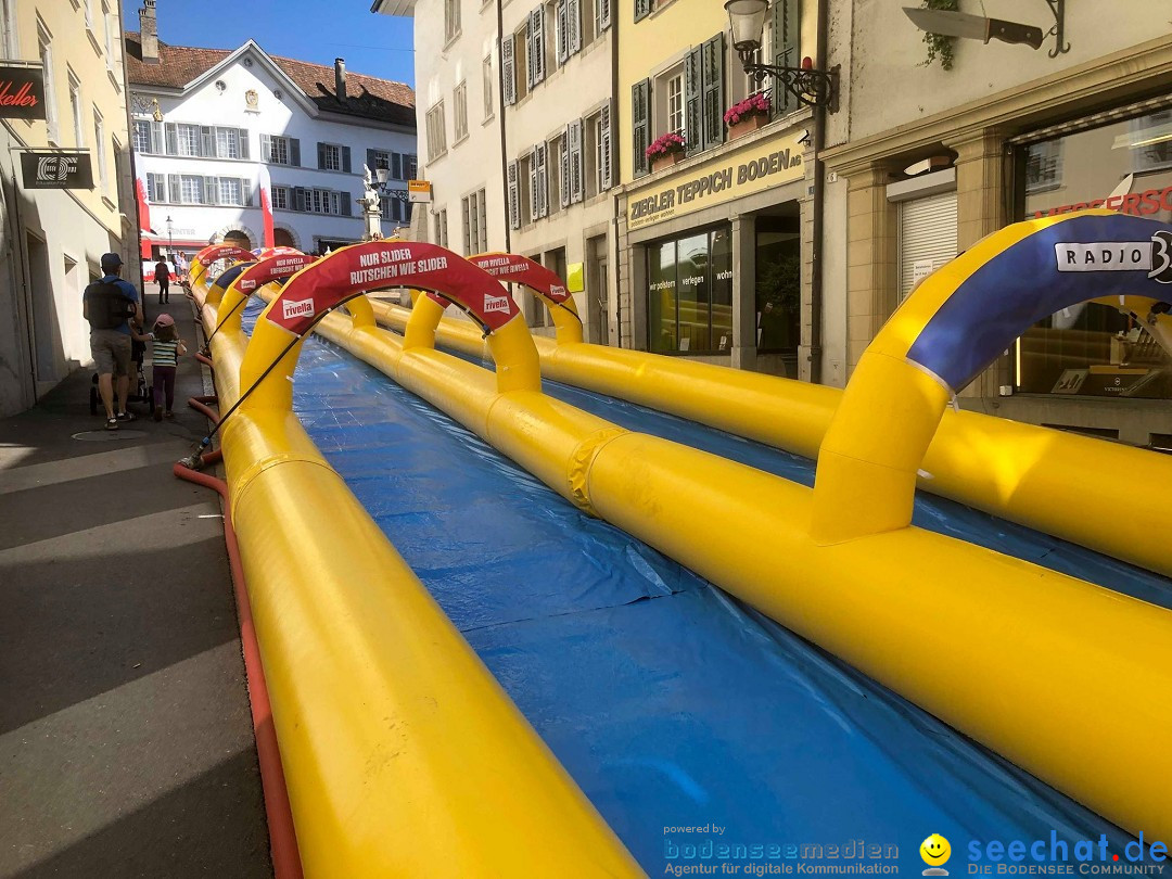 Slide my City - Wasserrutsche: Solothurn in der Schweiz, 18.08.2019