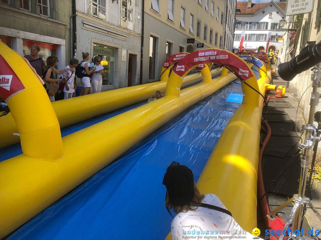 Slide my City - Wasserrutsche: Solothurn in der Schweiz, 18.08.2019