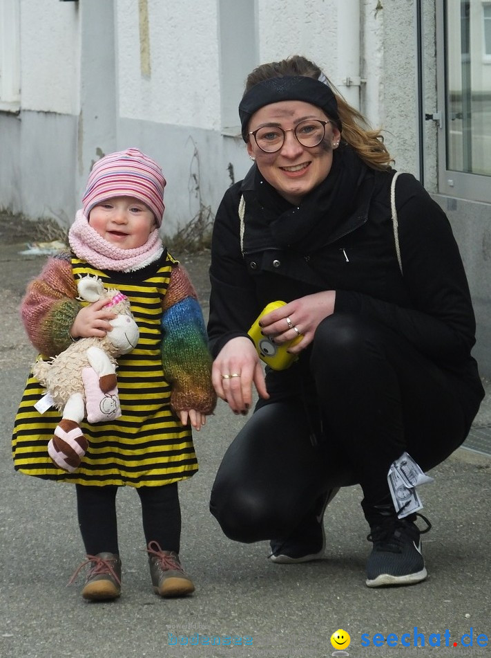 Fasnetsumzug, Narrensprung mit ueber 1200 Narren: Zwiefalten, 23.02.2020