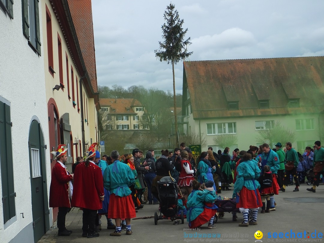 Fasnetsumzug, Narrensprung mit ueber 1200 Narren: Zwiefalten, 23.02.2020