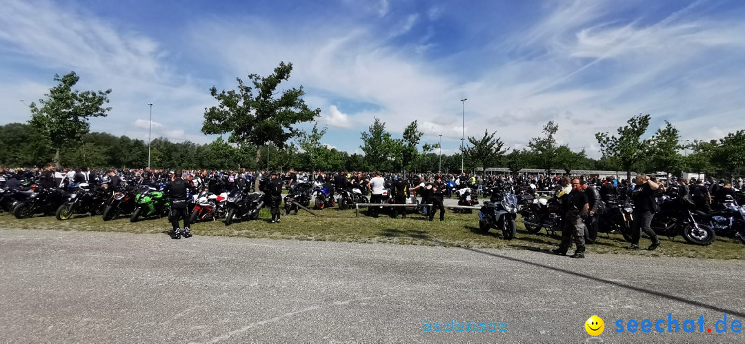 Motorraddemo gegen Sonntagsfahrverbot: Friedrichshafen am Bodensee, 04.07.2