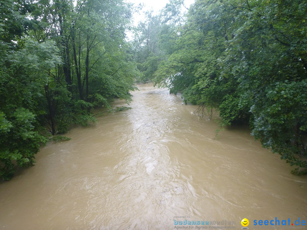 Hochwasser: Ravensburg, Weingarten, Baienfurt, 01.06.2024