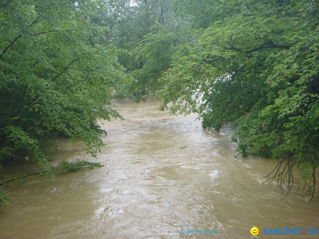 Hochwasser: Ravensburg, Weingarten, Baienfurt, 01.06.2024