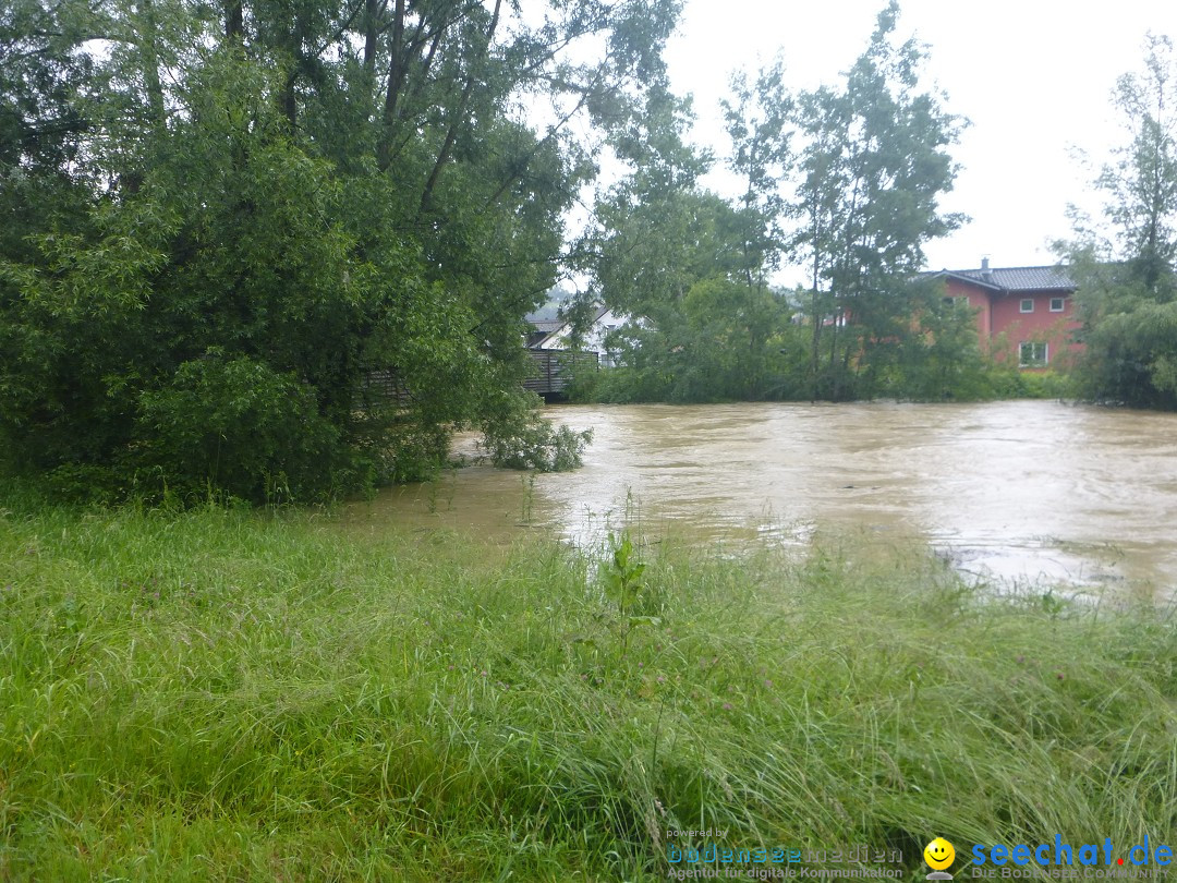 Hochwasser: Ravensburg, Weingarten, Baienfurt, 01.06.2024