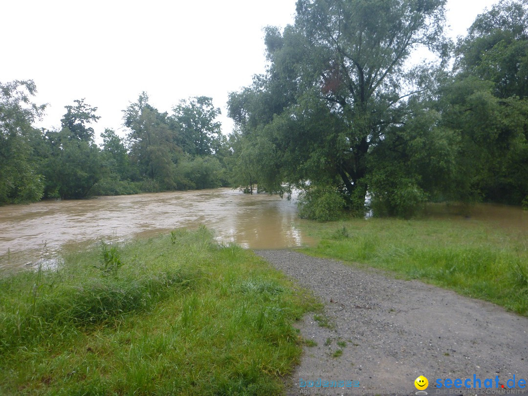 Hochwasser: Ravensburg, Weingarten, Baienfurt, 01.06.2024