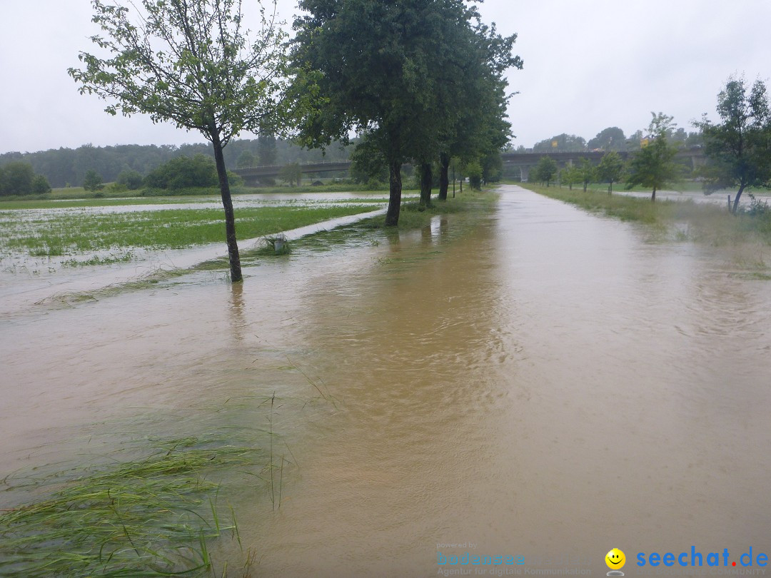 Hochwasser: Ravensburg, Weingarten, Baienfurt, 01.06.2024