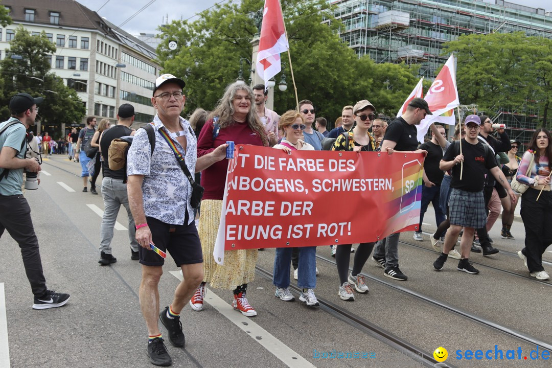 ZURICH PRIDE FESTIVAL: Zuerich - Schweiz, 15.06.2024
