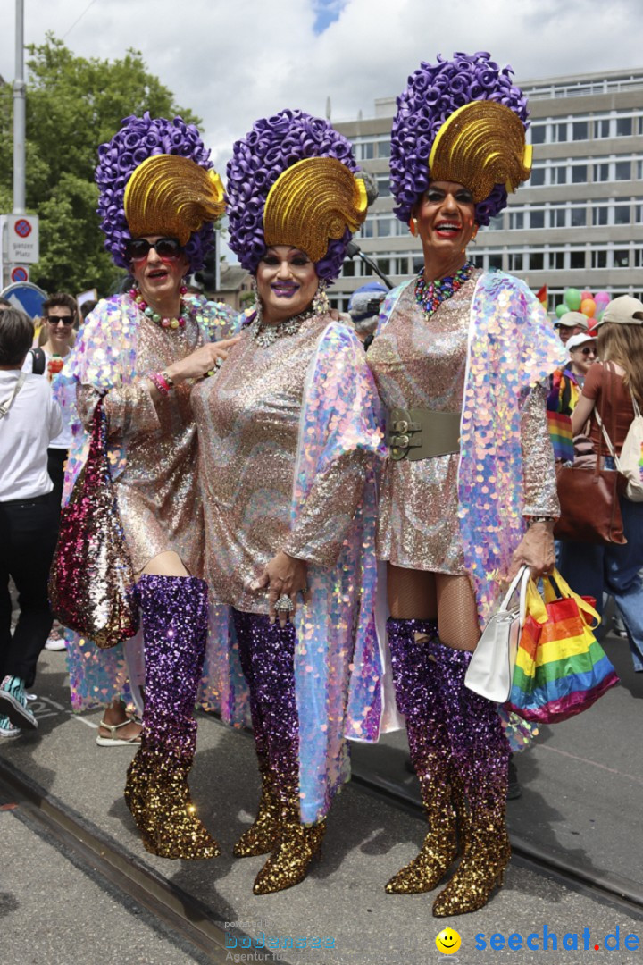 ZURICH PRIDE FESTIVAL: Zuerich - Schweiz, 15.06.2024