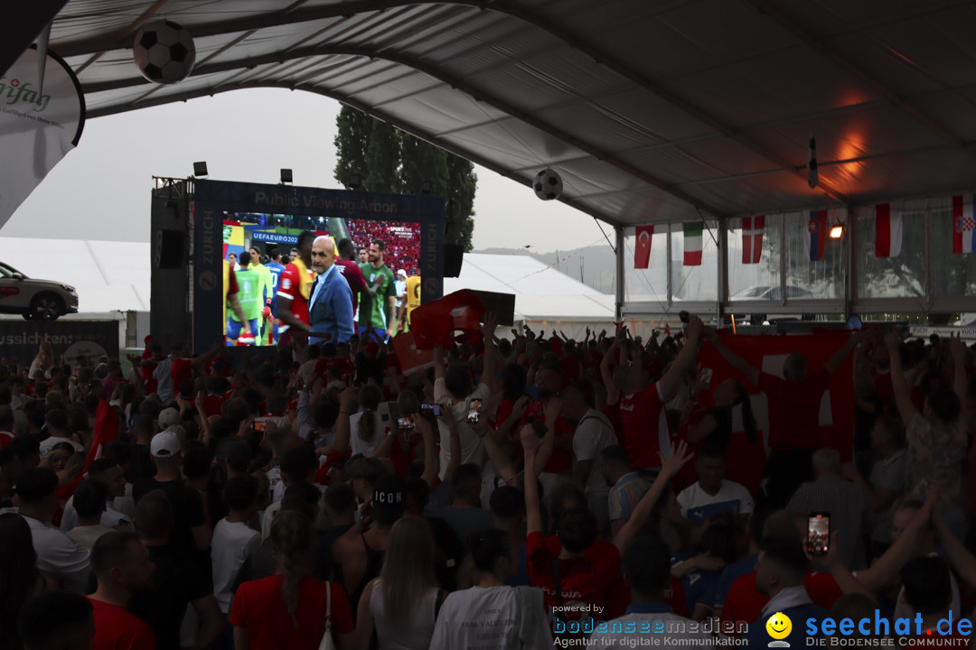 Europameisterschaft 2024: Schweiz-Italien 2:0: Arbon, 29.06.2024