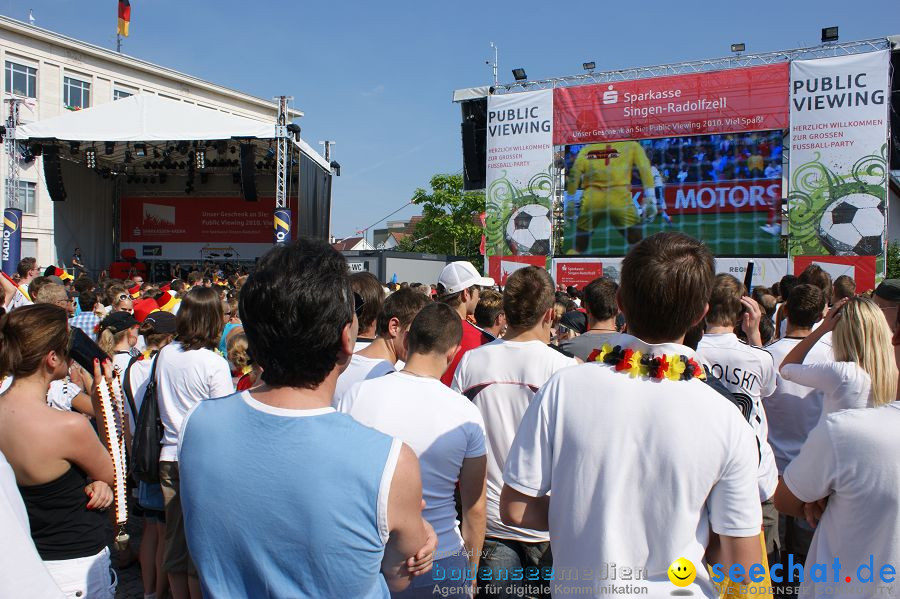 WM-2010: Deutschland-England (4:1): Stadthalle Singen, 27.06.2010
