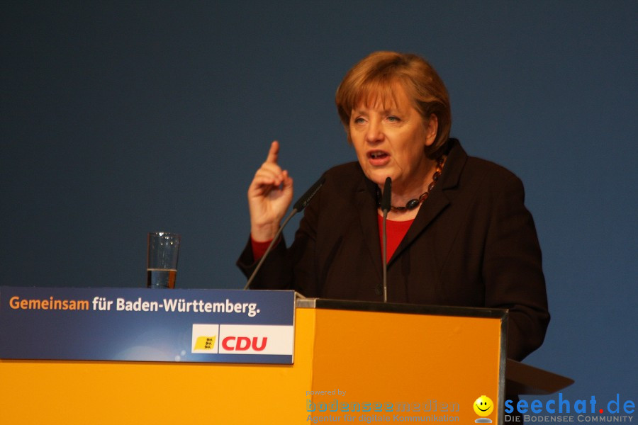 Kanzlerin Angela Merkel - CDU Wahlkampf: Ravensburg, 14.02.2011