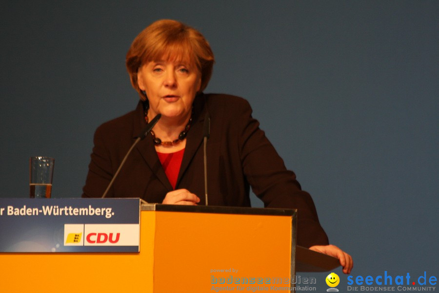 Kanzlerin Angela Merkel - CDU Wahlkampf: Ravensburg, 14.02.2011