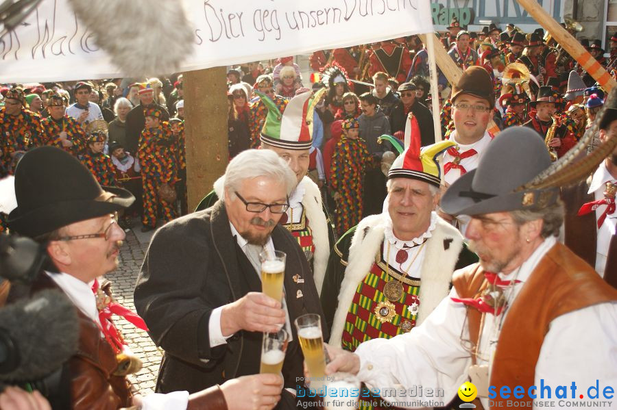 Narrenbaumstellen: Stockach am Bodensee, 03.03.2011