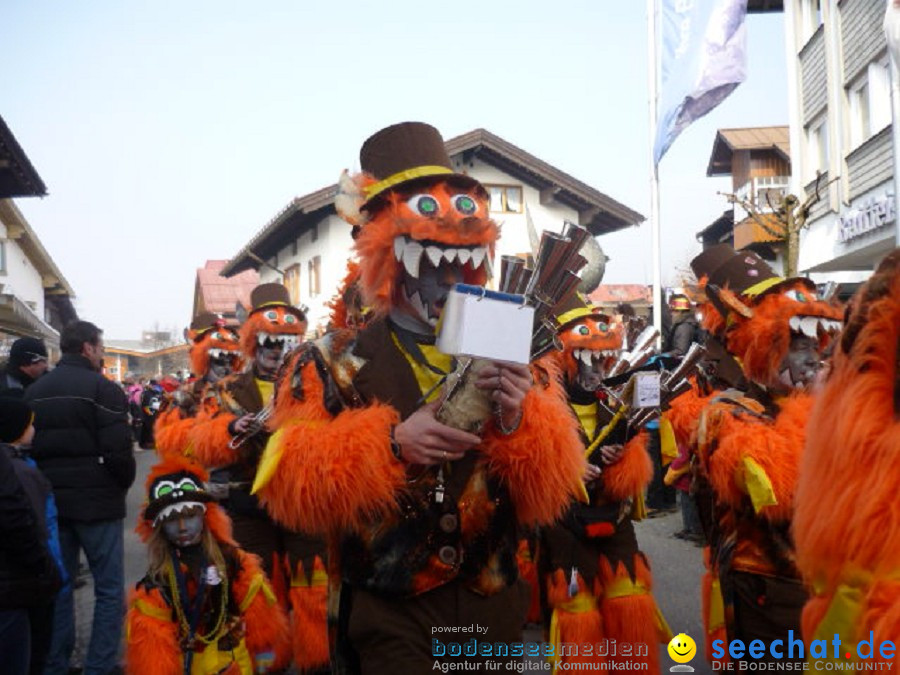 Faschingsball und Umzug: Oberstdorf bei Ravensburg, 06.03.2011
