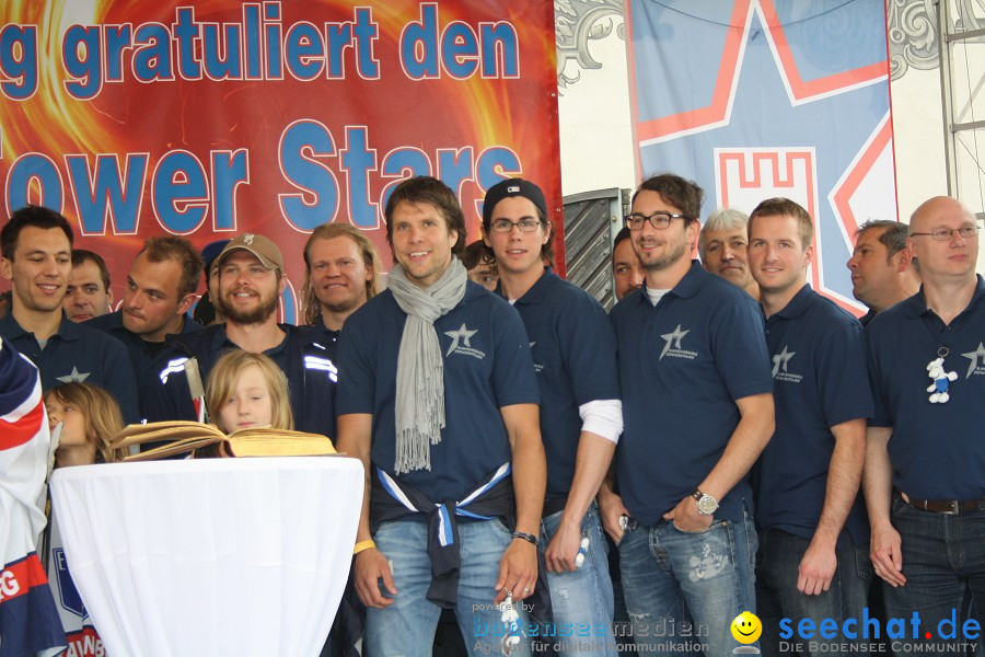 Meisterfeier Eishockey: Ravensburg Towerstars: Ravensburg, 29.04.2011